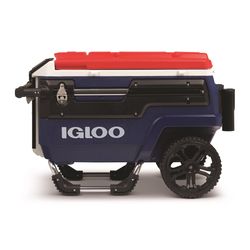 Trailmate Blue/Red/White 70 qt Roller Cooler