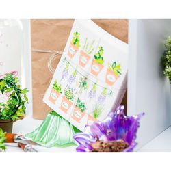 wet-it! Multicolored Cotton Fresh Herbs Dish Cloth 1 pk