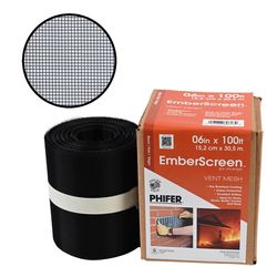 Phifer Wire EmberScreen 6 in. W X 100 ft. L Black Aluminum Vent Screen