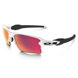 Oakley Flak Sunglasses Unisex Polished White Frame Prizm Baseball Lens