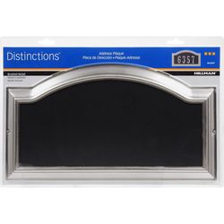 HILLMAN Distinctions Brushed Nickel Die-Cast Zinc Rectangle Address Plate