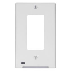 Lumicover White 1 gang Plastic Decorator Nightlight Wall Plate 1 pk