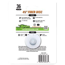 Gator 4.5 in. Aluminum Oxide Center Mount Fiber Disc 36 Grit Extra Coarse 3 pk