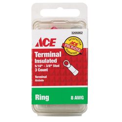 Ace Ring Terminal Red 3 pk