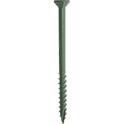 Grip-Rite PrimeGuard Plus No. 9 wire X 3 in. L Green Star Flat Head Deck Screws 2000 pk