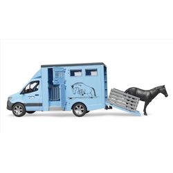 Bruder MB Sprinter Animal Transporter & Horse Multicolored