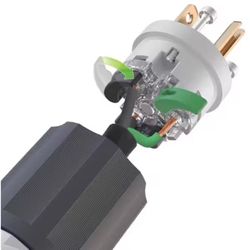 Leviton Lever Edge Commercial and Residential Plastic Straight Blade Locking Plug 6-20P