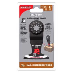 Diablo Starlock 2-1/2 in. W Bi-Metal Curved Contact Edge Oscillating Blade Nail-Embedded Wood 1 pk