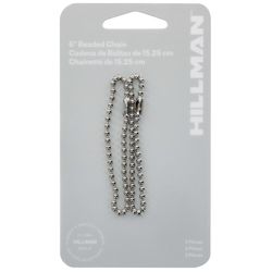 HILLMAN Metal Silver Beaded Ball Chain