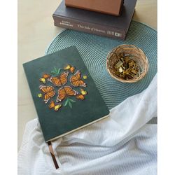 Denik 6 in. W X 8 in. L Green Butterfly Dance Notebook