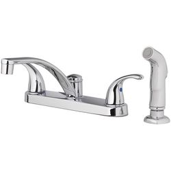 Oakbrook Collection Essentials Two Handle Chrome Kitchen Faucet Side Sprayer Included