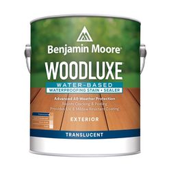 Benjamin Moore Woodluxe Translucent Bleached Gray Penetrating Waterborne Deck and Siding Stain 1 gal
