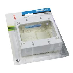 Legrand Rectangle Plastic 2 gang Outlet Box White