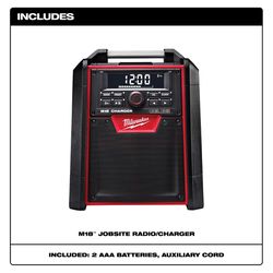 Milwaukee M18 18 V Worksite Radio and Charger 1 pc