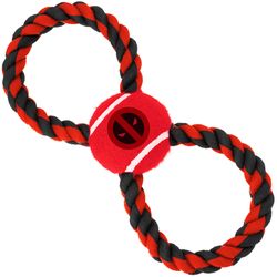 Buckle-Down Marvel Comics For Dog Multicolored Nylon Deadpool Tennis Ball Tug Toys 1 pk