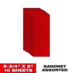 Diablo SandNet 5 in. L X 2.75 in. W Assorted Grit Ceramic Blend Sanding Sheet 10 pk