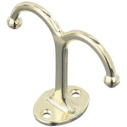 Ace 3.5 in. L Bright Brass Gold Brass Medium Undershelf Long Arm Garment Hook 2 pk