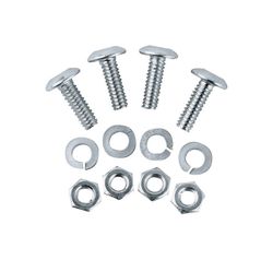 Custom Accessories Silver Stainless Steel License Plate Fasteners