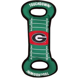 Pets First NFL For Dog Green Nylon Georgia Bulldogs Dog Tug Toy 1 pk