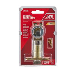 Ace Polished Brass Steel Spring Latch 1 pk