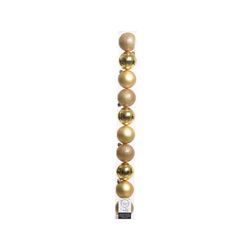Decoris Gold Shatterproof Baubles Ornaments 2 in.