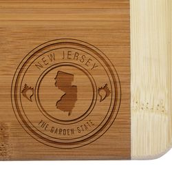 Totally Bamboo State Stamp 8 in. L X 5.75 in. W X 0.5 in. Bamboo Cutting Board