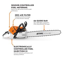 STIHL MS 500i 28 in. 79.2 cc Gas Chainsaw