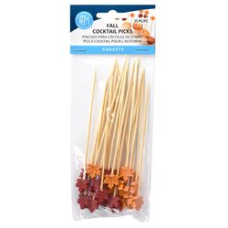 R&M International Corp Multicolored Wood Fall Cocktail Picks