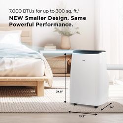 TCL 290 sq ft 3 speed 7000 SACC (11,000 ASHRAE) BTU Portable Air Conditioner with Remote