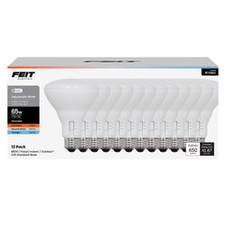 Feit BR30 E26 (Medium) LED Bulb Adjustable White 65 Watt Equivalence 12 pk