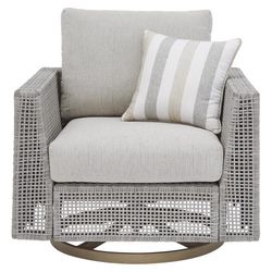 Signature Design by Ashley Seton Creek Gray Aluminum Frame Swivel Lounge Chair Gray