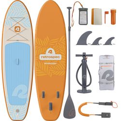 Retrospec Weekender 2 PVC Inflatable Creamsicle Paddle Board Kit 6 in. H X 10 ft. W X 32 in. L
