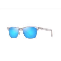 Maui Jim Kawika XL Sunglasses Unisex Shiny Crystal Frame Blue Hawaii Lens Polarized Blue