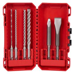 Milwaukee MX4 Assorted Carbide Tipped Chisel/Cutter Kit SDS-Plus Shank 6 pc