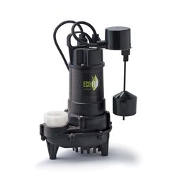 ECO-FLO 3/4 HP 6000 gph Cast Iron Vertical Float Switch AC Submersible Sump Pump 8 ft³