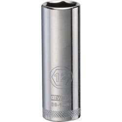 DeWalt 12 mm X 1/4 in. drive Metric 6 Point Deep Socket 1 pc