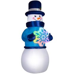 Gemmy Airblown LED Lightshow Rainbow Wave Snowman 12 ft. Inflatable