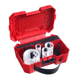 Milwaukee Hole Dozer Carbide Tipped 8.125 in. L Hole Saw Kit Arbor Included