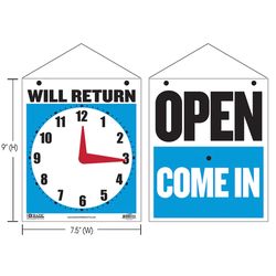 Bazic Products English White Informational Sign 7.5 in. H X 9 in. W