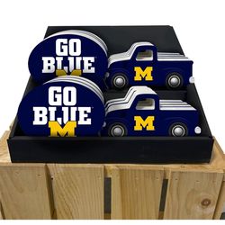 P Graham Dunn Go Blue 13.6 in. H X 7 in. L Assorted Wood Word Bubble/Truck