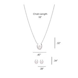 Montana Silversmiths Women's Horseshoe Pearl Silver Jewelry Sets Water Resistant
