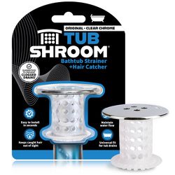 TubShroom Chrome Edition 1.75 in. Chrome Plastic No Clog Drain Stopper