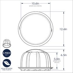Nordic Ware Deluxe Bundt Clear Cake Keeper 1 pk