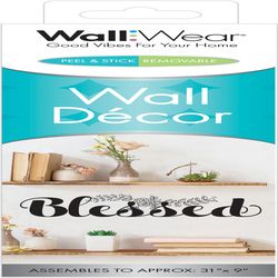 WallWear 1.5 in. H X 9.25 in. L Vinyl Wall Decor