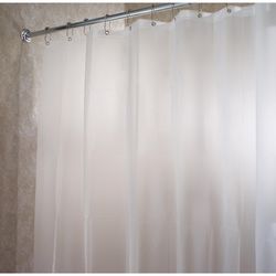 iDesign 72 in. H X 72 in. W White Soft Shower Curtain Liner EVA