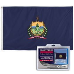 Valley Forge Vermont State Flag 0 in. H X 3 ft. W X 5 ft. L