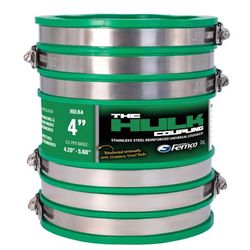 Hulk Fernco 4 in. Push X 4 in. D Push PVC 8 in. Coupling 1 pk