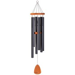 Wind River Festival Black Aluminum/Wood 42 in. Wind Chime