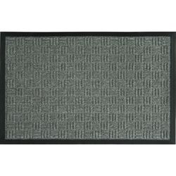 Southern Oaks 18 in. W X 30 in. L Gray Parquet Rubber Door Mat