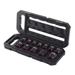CRAFTSMAN 1/2 in. drive SAE 6 Point Shallow Impact Socket Set 12 pc